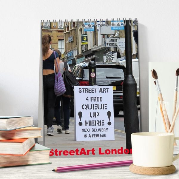 Produktbild: StreetArt London (Tischkalender 2026 DIN A5 hoch), CALVENDO Monatskalender