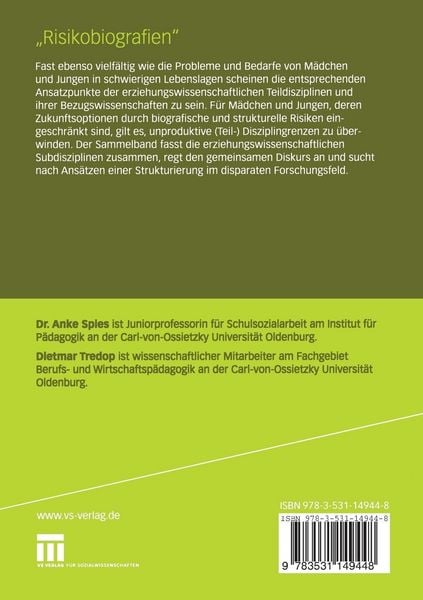 Produktbild: "Risikobiografien"