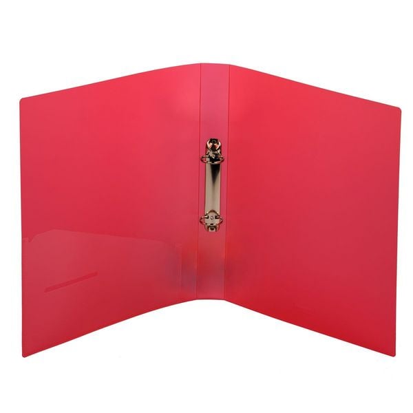 Produktbild: Idena Ringbuch PP 2 Ringe 35mm transluzent rot DIN A4