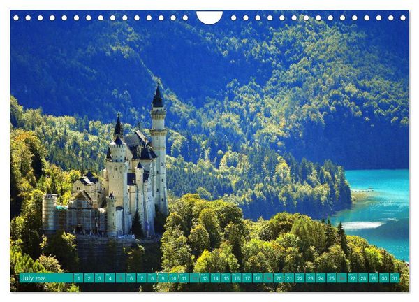 Produktbild: Romantic Places In Bavaria (Wall Calendar 2026 DIN A4 landscape), CALVENDO 12 Month Wall Calendar