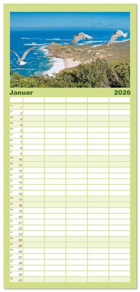 Produktbild: Familienplaner 2026 - Kapstadt: Leben unterm Tafelberg mit 5 Spalten (Wandkalender, 21 x 45 cm) CALVENDO