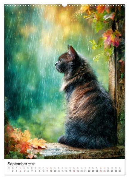 Produktbild: Von wegen Ungl&uuml;ck! - Die faszinierende Welt schwarzer Katzen (Wandkalender 2027 DIN A2 hoch), CALVENDO Monatskalender