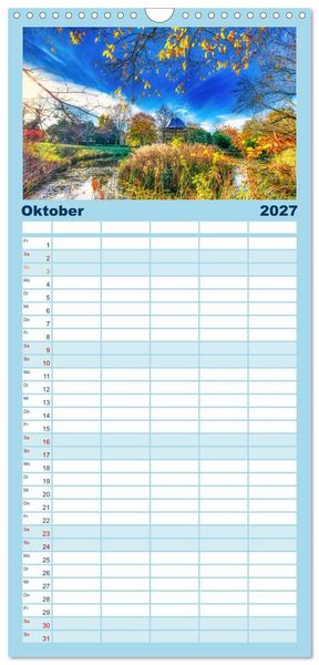 Produktbild: Familienplaner 2027 - Blickfang Darmstadt! mit 5 Spalten (Wandkalender, 21 x 45 cm) CALVENDO
