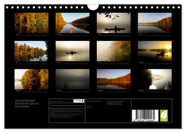 Produktbild: WasserSpiegel Mecklenburgische Seenplatte (Wandkalender 2026 DIN A4 quer), CALVENDO Monatskalender