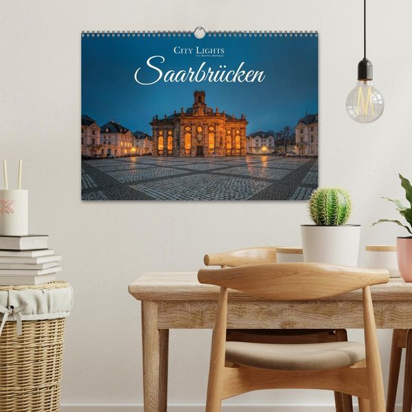 Produktbild: City Lights Saarbr&uuml;cken (Wandkalender 2026 DIN A3 quer), CALVENDO Monatskalender