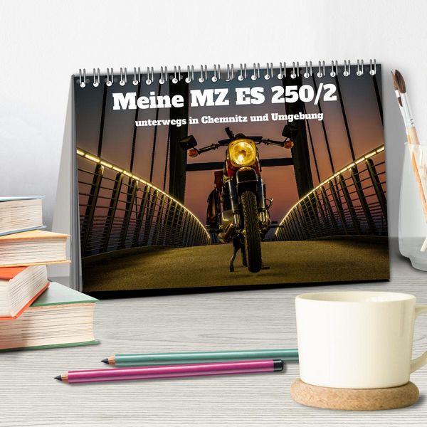 Produktbild: Meine MZ ES 250/2 unterwegs in Chemnitz (Tischkalender 2026 DIN A5 quer), CALVENDO Monatskalender