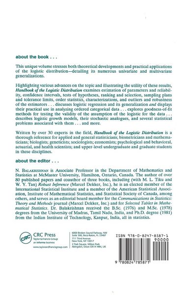 Produktbild: Handbook of the Logistic Distribution