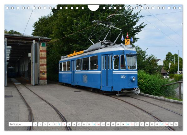Produktbild: Die Z&uuml;rcher Tram (Wandkalender 2026 DIN A4 quer), CALVENDO Monatskalender