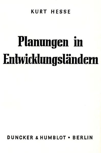 Produktbild: Planungen in Entwicklungsl&auml;ndern.