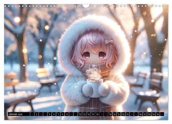 Produktbild: Anime Seasons: Ein Kalender voller lebendiger Manga-Szenen (Wandkalender 2026 DIN A3 quer), CALVENDO Monatskalender