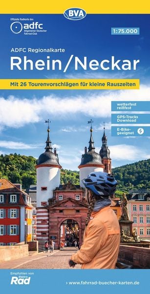 Produktbild: BVA ADFC Regionalkarte Region Rhein/Neckar 1:75.000