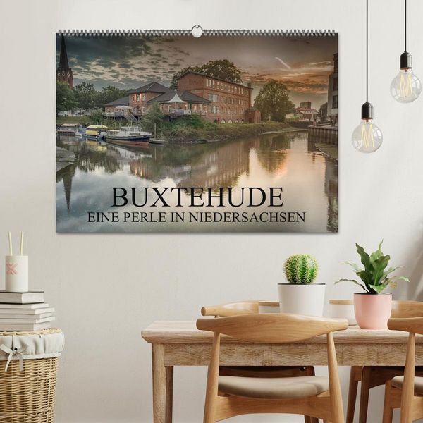 Produktbild: Buxtehude - Eine Perle in Niedersachsen (Wandkalender 2026 DIN A2 quer), CALVENDO Monatskalender