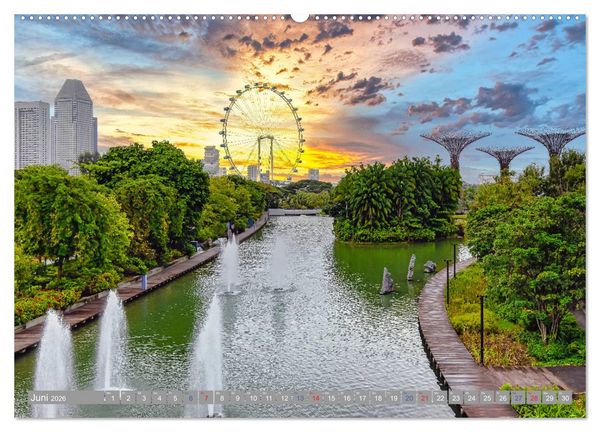 Produktbild: Singapur - Asiatische Lifestyle Metropole (Wandkalender 2026 DIN A2 quer), CALVENDO Monatskalender