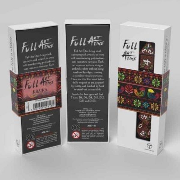 Q-Workshop QWO98185 - Full Art Dice Set: Krajka, 7-teilig