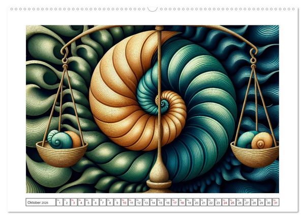 Produktbild: Tierkreisfl&uuml;stern &ndash; Ein Jahr in kosmischen Farben (Wandkalender 2026 DIN A2 quer), CALVENDO Monatskalender