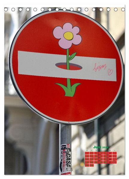 Produktbild: Clet Abraham gibt den Stra&szlig;enschildern eine ganz neue Bedeutung (Tischkalender 2026 DIN A5 hoch), CALVENDO Monatskalender