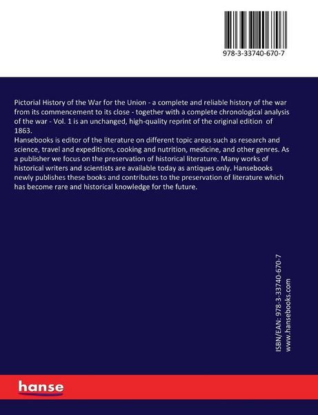 Produktbild: Pictorial History of the War for the Union