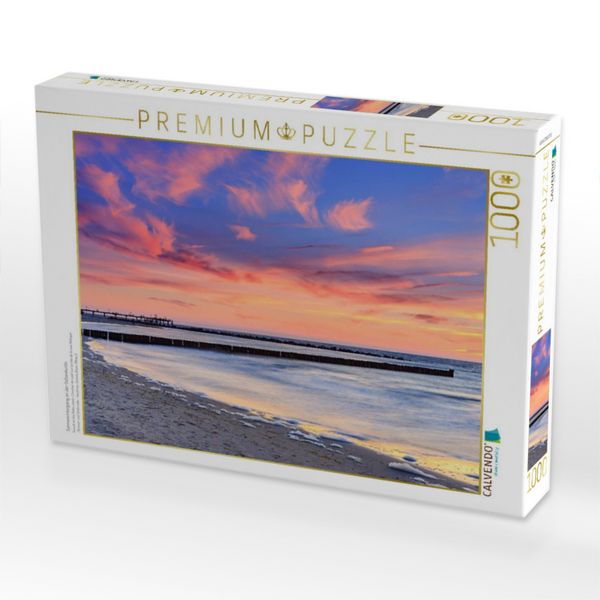 Produktbild: CALVENDO Puzzle Sonnenuntergang an der Ostseek&uuml;ste | 1000 Teile Lege-Gr&ouml;&szlig;e 64x48cm Foto-Puzzle f&uuml;r gl&uuml;ckliche Stunden