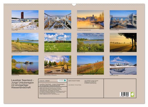 Produktbild: Lausitzer Seenland - Junge Urlaubsregion mit einzigartiger Wasserlandschaft (Wandkalender 2026 DIN A2 quer), CALVENDO Monatskalender