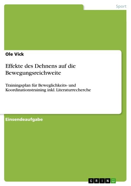 Produktbild: Effekte des Dehnens auf die Bewegungsreichweite
