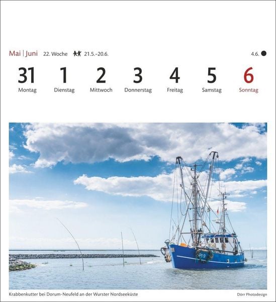 Produktbild: Nordseek&uuml;ste Sehnsuchtskalender 2027 - Wochenkalender mit 53 Postkarten