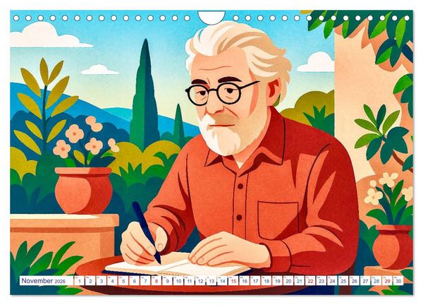 Produktbild: Michael Ende (Wandkalender 2026 DIN A4 quer), CALVENDO Monatskalender