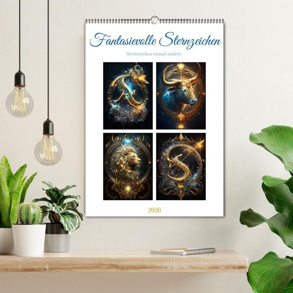 Produktbild: Fantasievolle Sternzeichen (Wandkalender 2026 DIN A2 hoch), CALVENDO Monatskalender