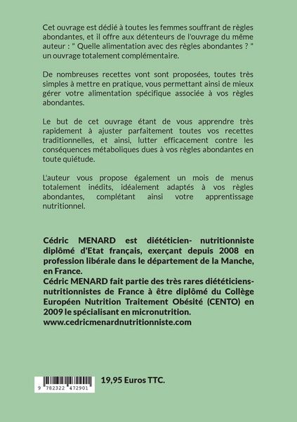 Produktbild: Recettes et menus adapt&eacute;s aux r&egrave;gles abondantes