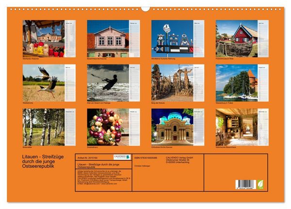 Produktbild: Litauen - Streifz&uuml;ge durch die junge Ostseerepublik (Wandkalender 2026 DIN A2 quer), CALVENDO Monatskalender