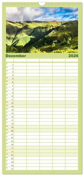Produktbild: Familienplaner 2026 - Madeira - Eine Perle im Atlantischen Ozean mit 5 Spalten (Wandkalender, 21 x 45 cm) CALVENDO