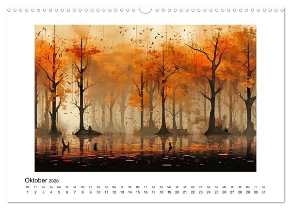 Produktbild: Bunte abstrakte Welt (Wandkalender 2026 DIN A3 quer), CALVENDO Monatskalender