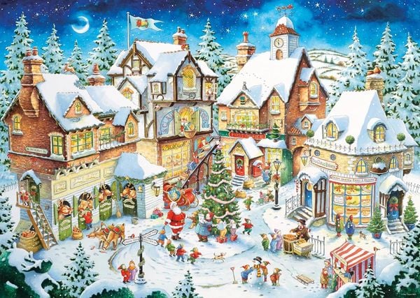 Trefl Puzzle „Weiße Weihnachten“ 1000 Teile – Premium Qualität, Für Erwachsene & Kinder Ab 12