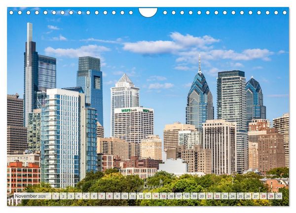 Produktbild: PHILADELPHIA Historie und Moderne (Wandkalender 2026 DIN A4 quer), CALVENDO Monatskalender