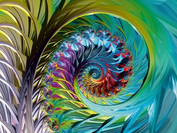 Produktbild: CALVENDO Puzzle Green Rainbow Spiral | 1000 Teile Lege-Gr&ouml;&szlig;e 64x48cm Foto-Puzzle f&uuml;r gl&uuml;ckliche Stunden