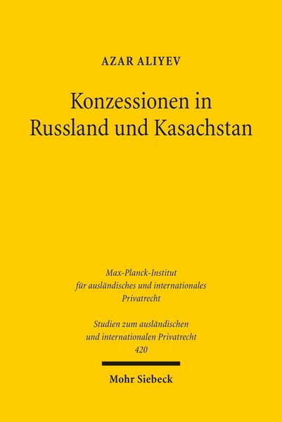 Produktbild: Konzessionen in Russland und Kasachstan