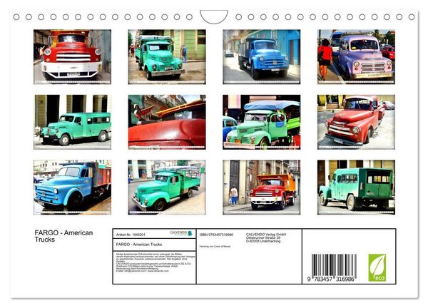 Produktbild: FARGO - American Trucks (Wandkalender 2026 DIN A4 quer), CALVENDO Monatskalender