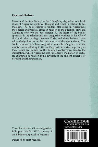 Produktbild: Christ and the Just Society in the Thought of Augustine