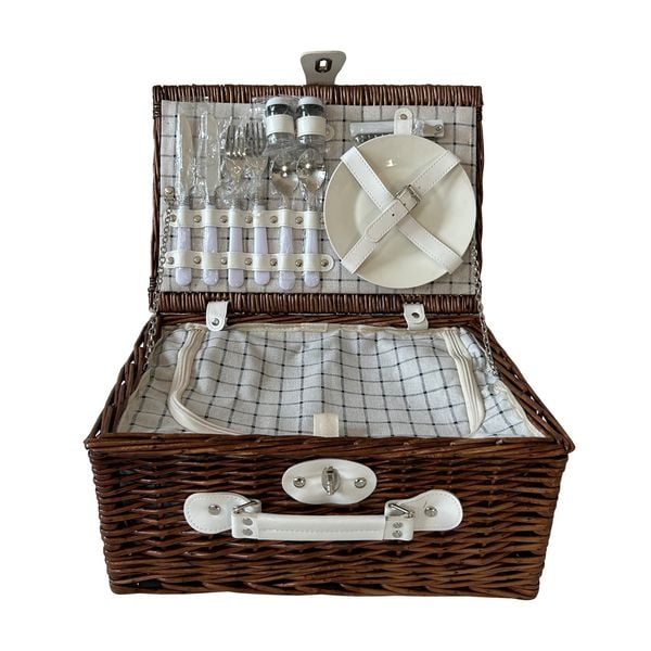 HTI-Living Picknickkorb für 2 Personen Finie Braun
