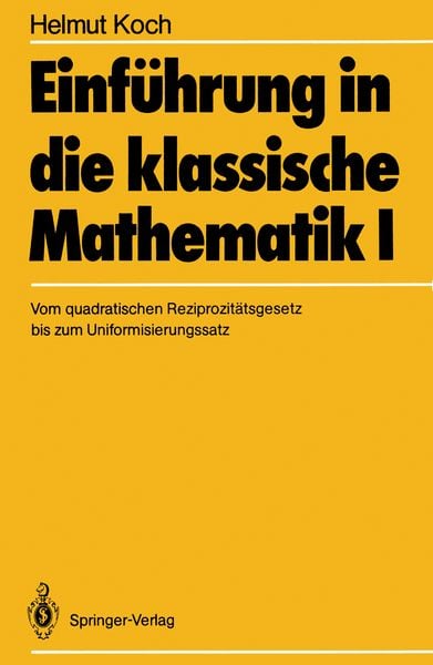 Produktbild: Einf&uuml;hrung in die klassische Mathematik I