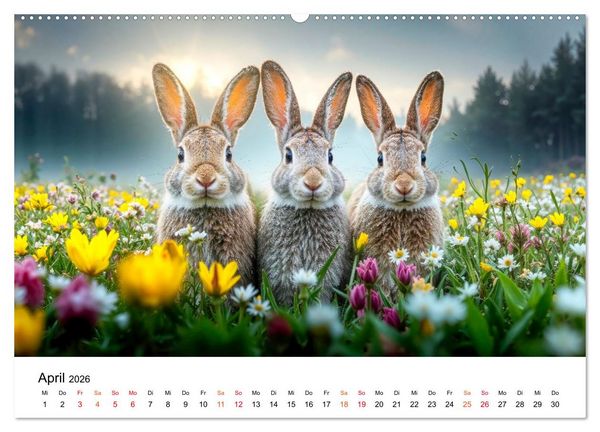 Produktbild: Tierische Jahreszeiten (Wandkalender 2026 DIN A2 quer), CALVENDO Monatskalender