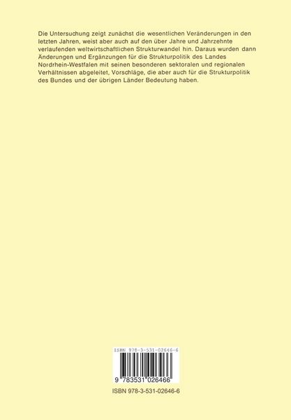 Produktbild: Weltwirtschaftliche Ver&auml;nderungen und ihre Konsequenzen f&uuml;r die Strukturpolitik