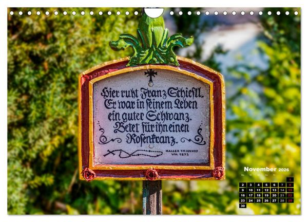 Produktbild: Lustige Marterlspr&uuml;che (Wandkalender 2026 DIN A4 quer), CALVENDO Monatskalender