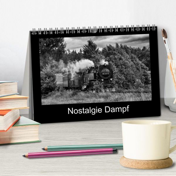 Produktbild: Nostalgie Dampf (Tischkalender 2026 DIN A5 quer), CALVENDO Monatskalender