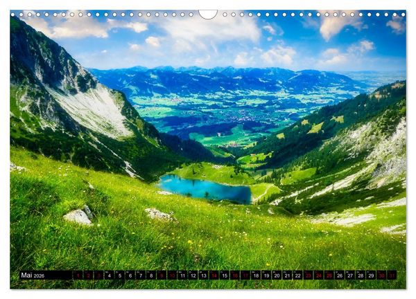 Produktbild: Oberstdorfer Bergwelt (Wandkalender 2026 DIN A3 quer), CALVENDO Monatskalender