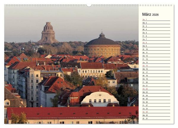 Produktbild: Reise durch Leipzig (Wandkalender 2026 DIN A2 quer), CALVENDO Monatskalender