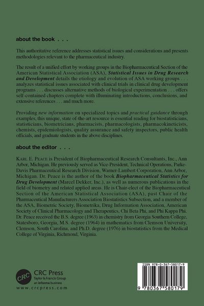 Produktbild: Statistical Issues in Drug Research and Development