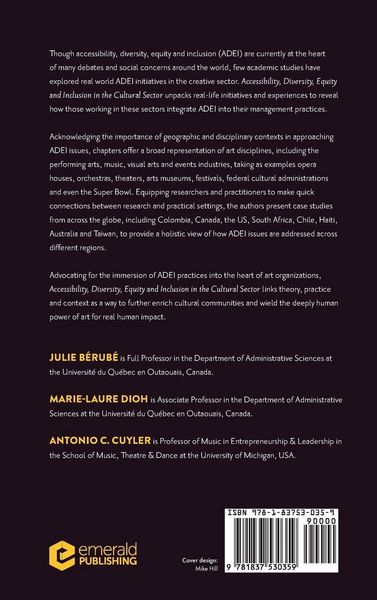 Produktbild: Accessibility, Diversity, Equity and Inclusion in the Cultural Sector