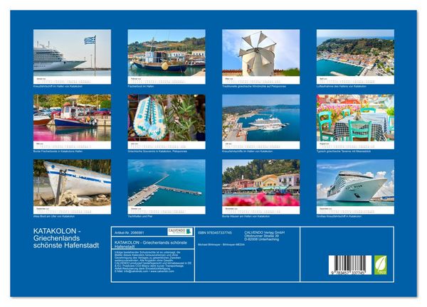 Produktbild: KATAKOLON - Griechenlands sch&ouml;nste Hafenstadt (Wandkalender 2026 DIN A3 quer), CALVENDO Monatskalender
