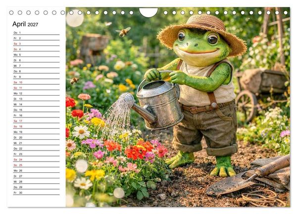 Produktbild: Frosch im Garten (Wandkalender 2027 DIN A4 quer), CALVENDO Monatskalender
