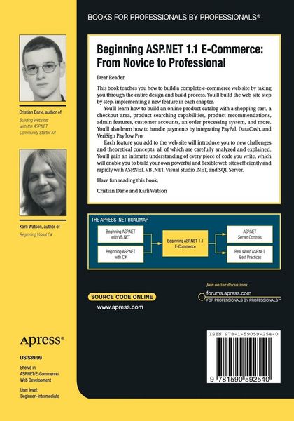 Produktbild: Beginning ASP.NET 1.1 E-Commerce